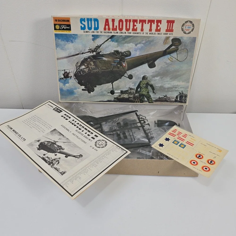 Vintage Fujimi SUD Alouette III 1/48 NEW Model Kit 0744-170 NEW Open Sealed Part